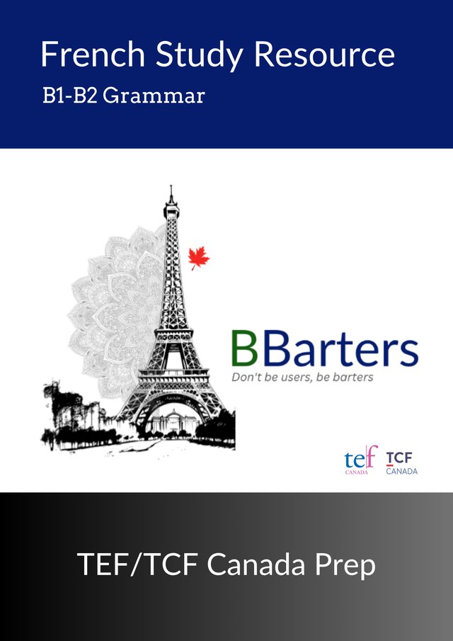 French Study Resource: B1-B2 Grammar — TEF/TCF Canada Prep study resource cover