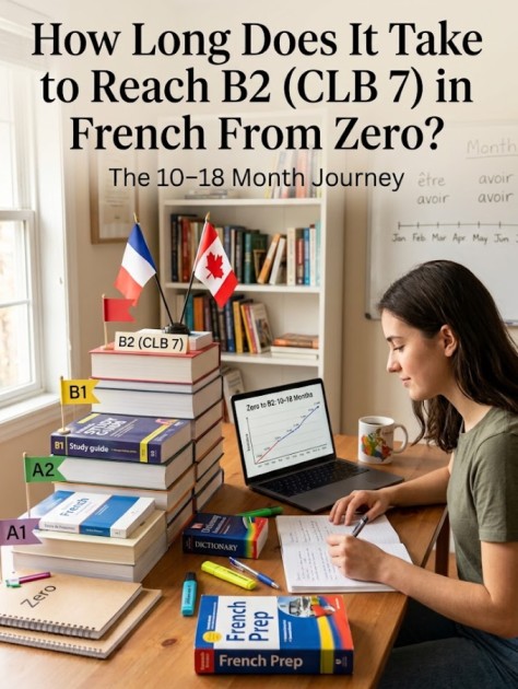 How Long Does It Take to Reach B2 (CLB 7) in French From Zero?